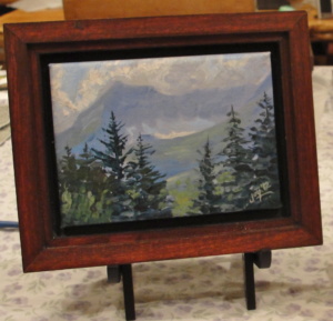 Beveled wood frame